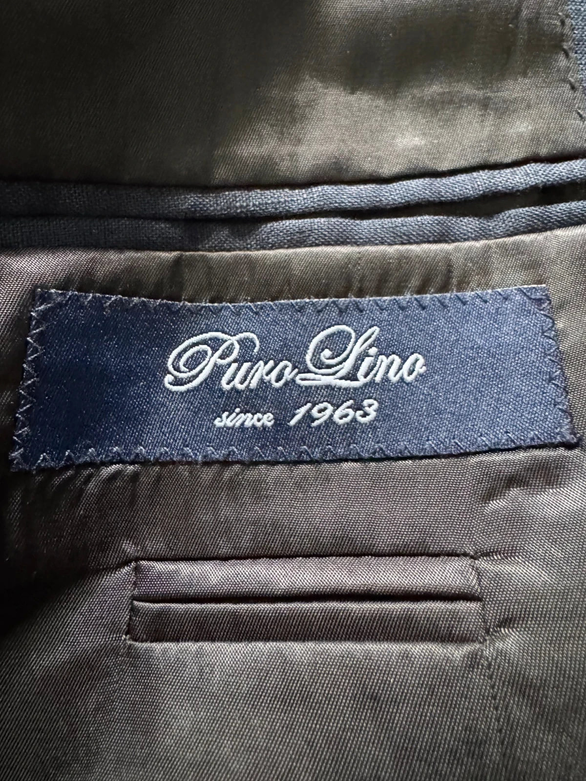Abito Uomo Barbieri trend Milano 100% Lino blu Taglia 52 Made in Italy (MA69)