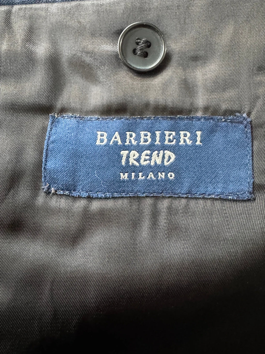 Abito Uomo Barbieri trend Milano 100% Lino blu Taglia 52 Made in Italy (MA69)