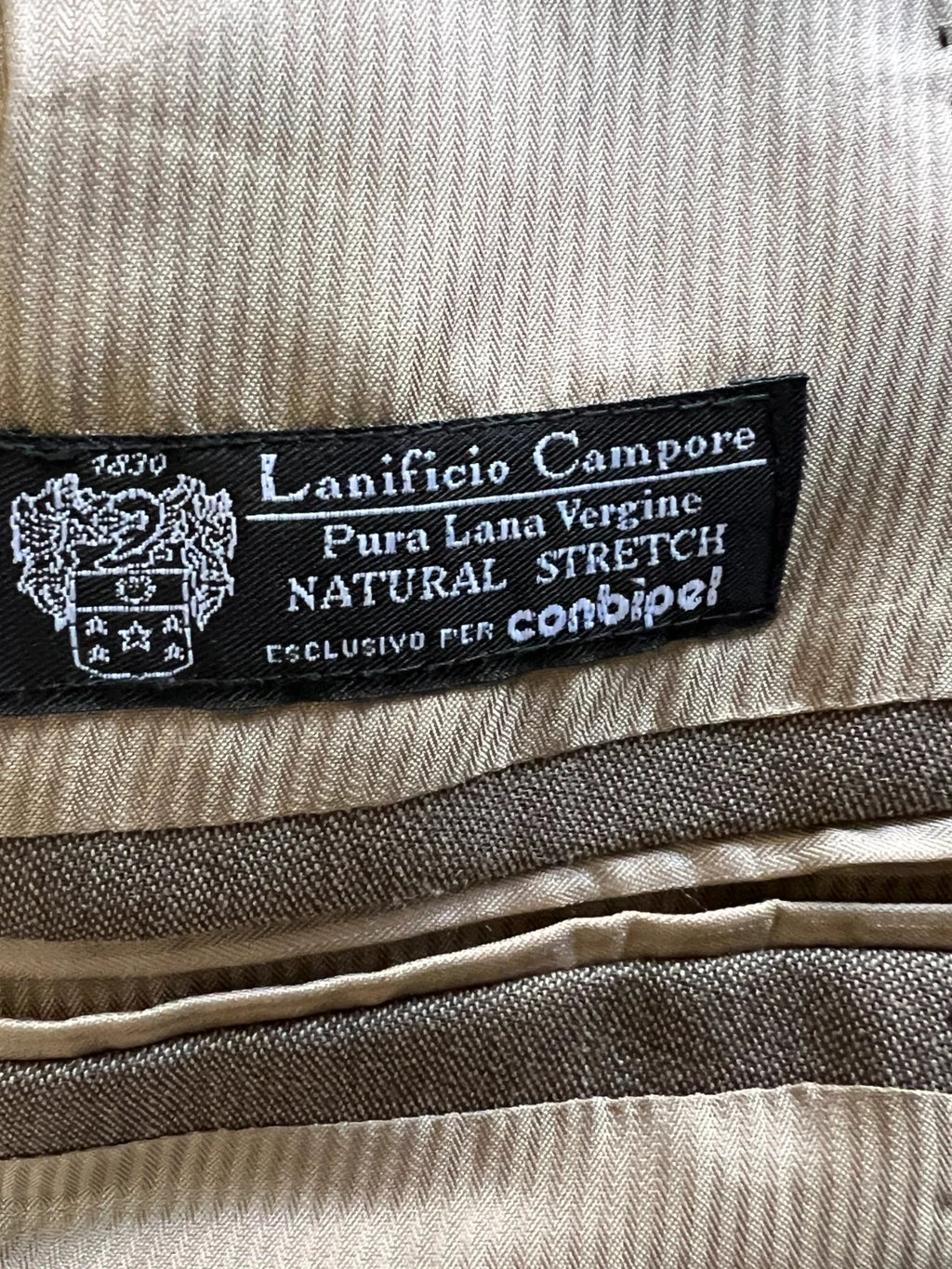 Abito Uomo Conbipel Pura Lana Vergine beige Tortora TG54 (MA81)