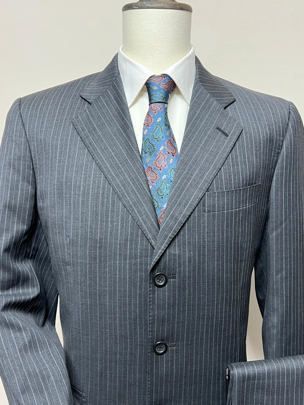 Abito sartoriale P.M.D. gessato Grigio Lana Tasmania 50 (MA87)