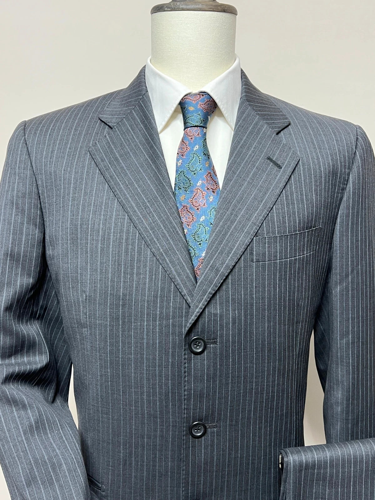 Abito sartoriale P.M.D. gessato Grigio Lana Tasmania 50 (MA87)