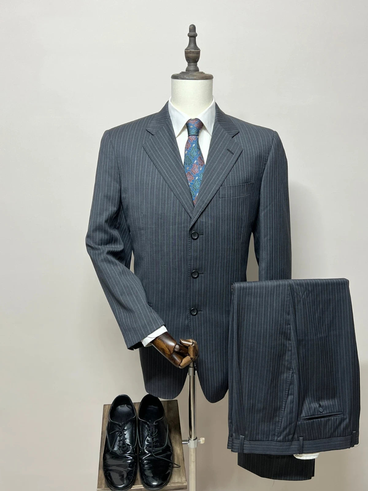 Abito sartoriale P.M.D. gessato Grigio Lana Tasmania 50 (MA87)