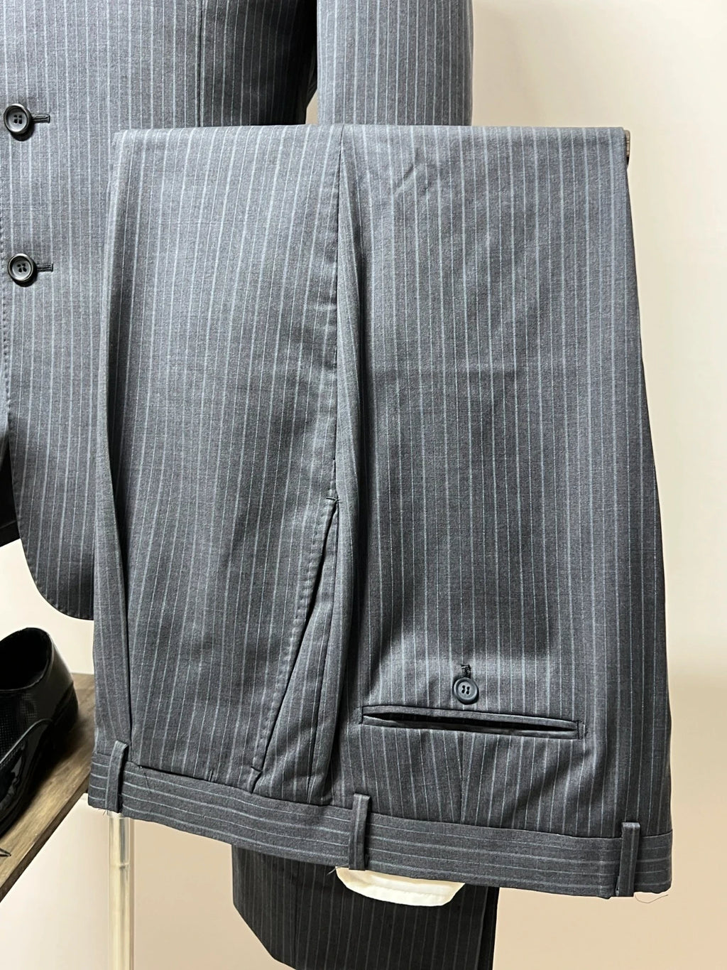 Abito sartoriale P.M.D. gessato Grigio Lana Tasmania 50 (MA87)