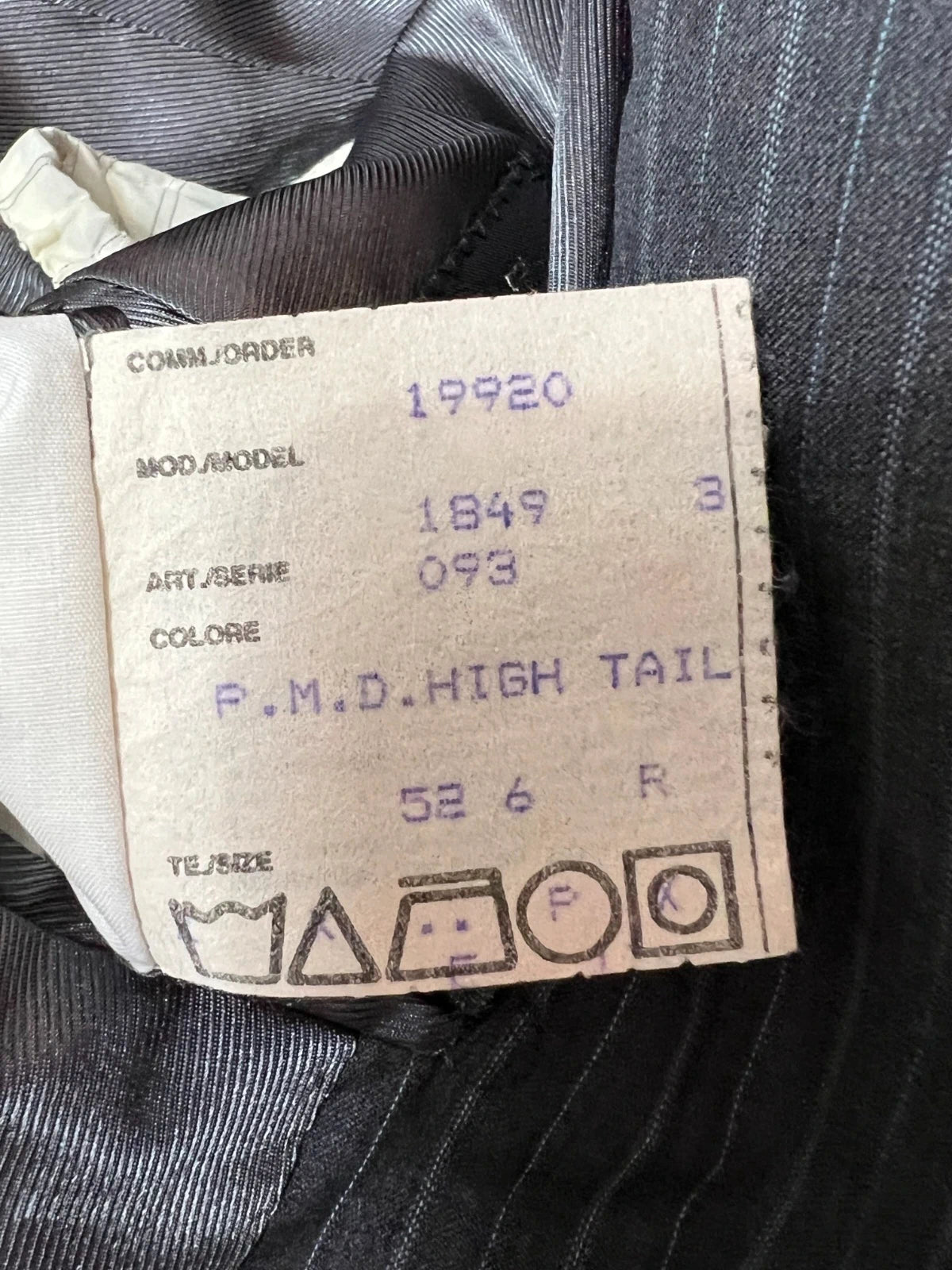 Abito sartoriale P.M.D. gessato Grigio Lana Tasmania 50 (MA87)