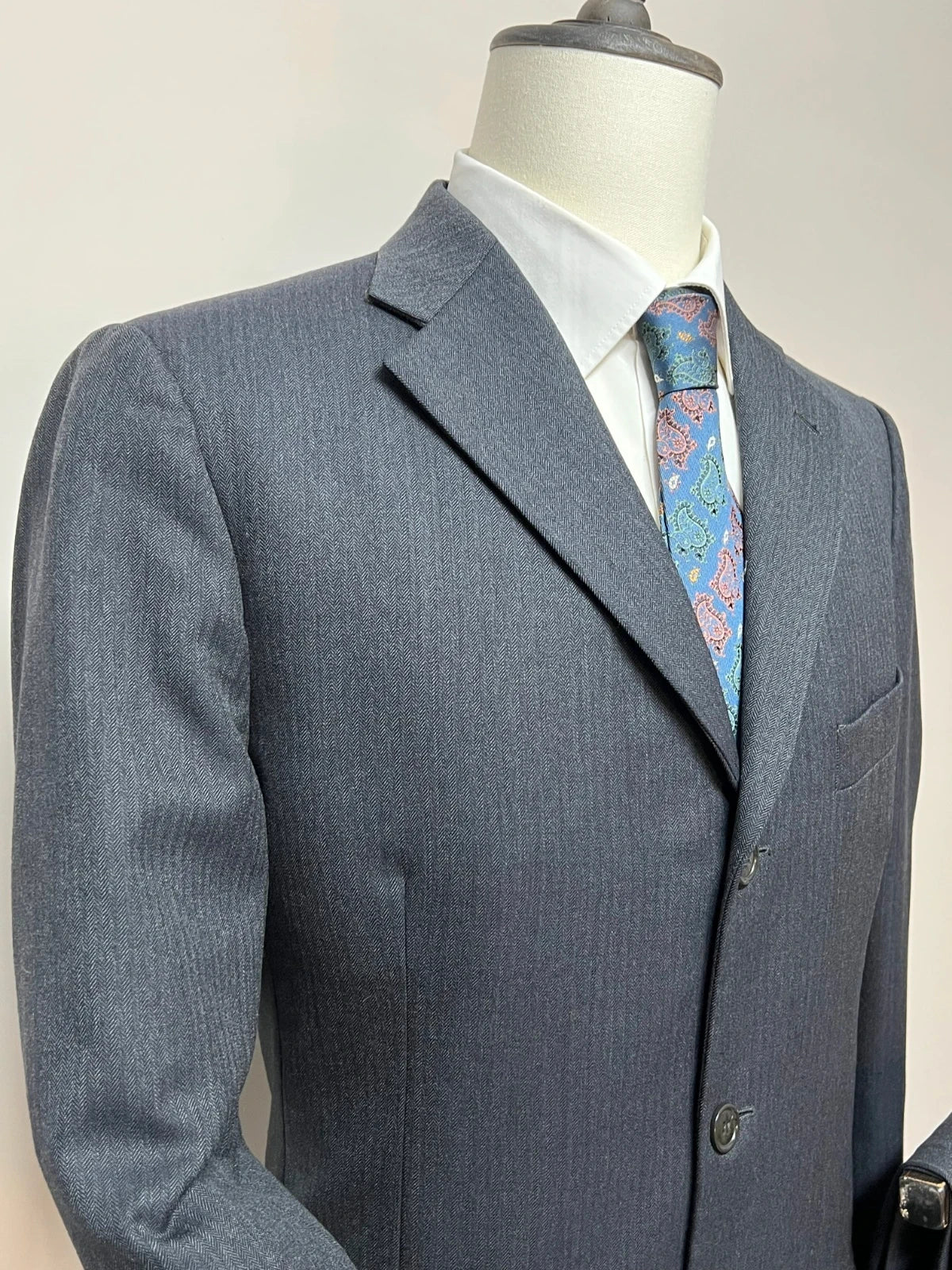 Abito Uomo BM Taurian milano Super 100's Grigio Gessato Elegante Taglia 52 (MA96)