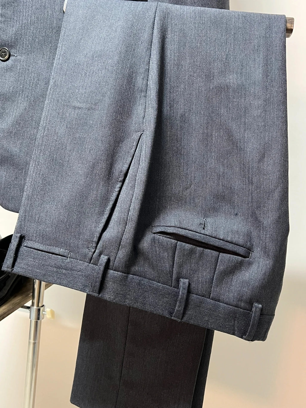 Abito Uomo BM Taurian milano Super 100's Grigio Gessato Elegante Taglia 52 (MA96)