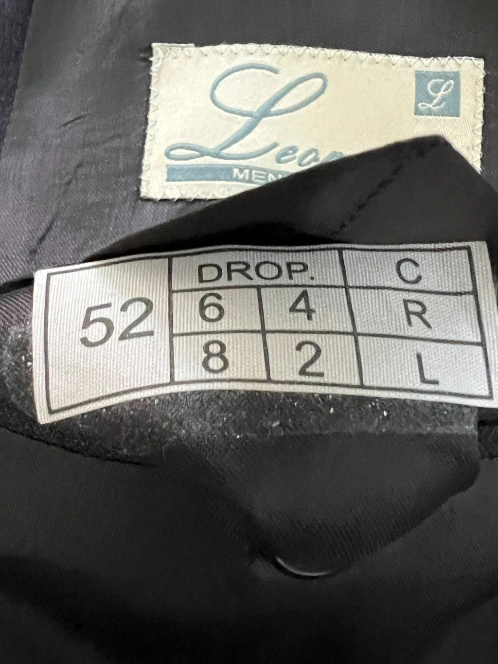 Abito Uomo Leonardo Men's Wear Super 120's grigio Antracite Taglia 54 (MA99)