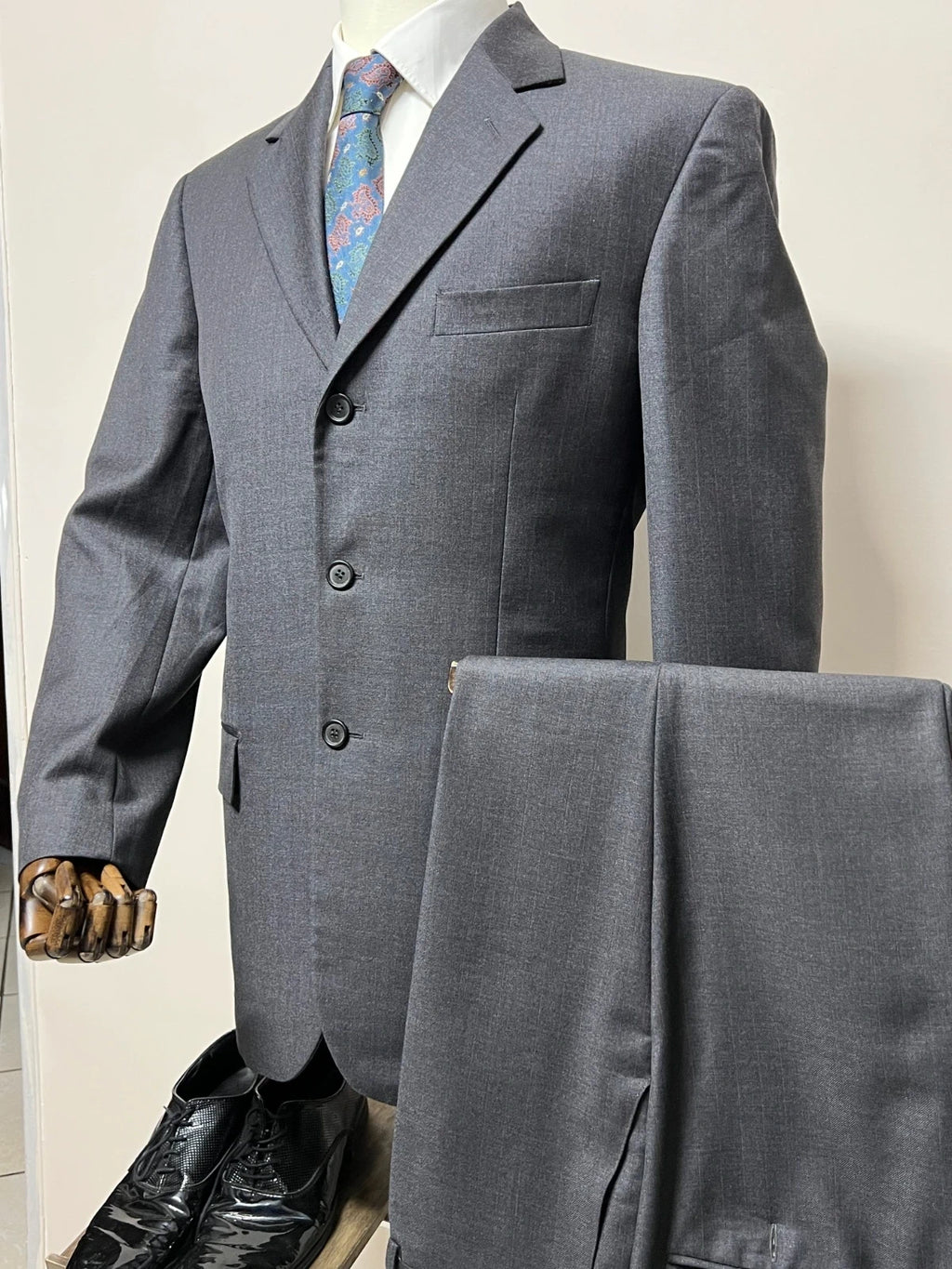 Abito Uomo Leonardo Men's Wear Super 120's grigio Antracite Taglia 54 (MA99)