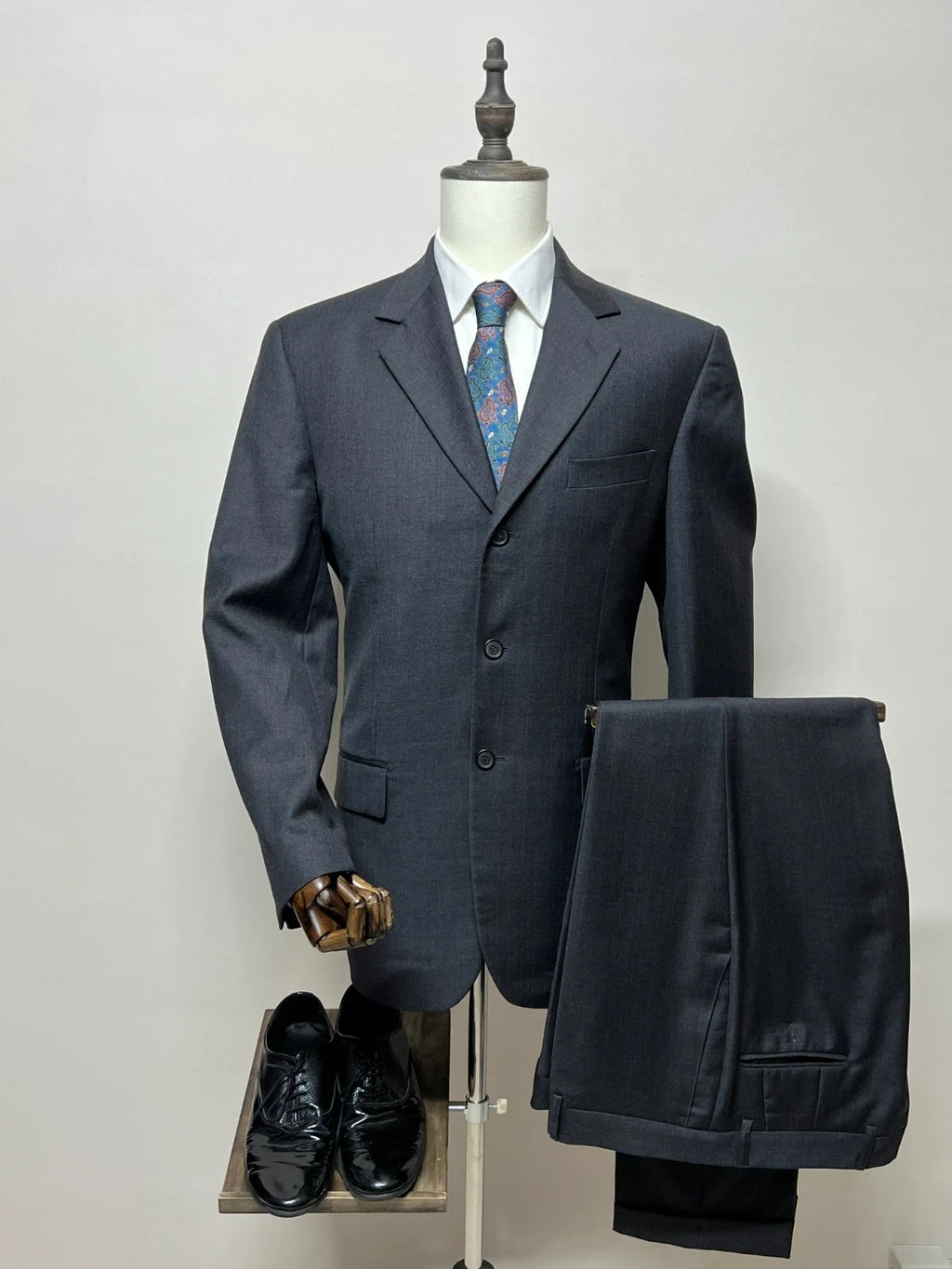 Abito Uomo Leonardo Men's Wear Super 120's grigio Antracite Taglia 54 (MA99)