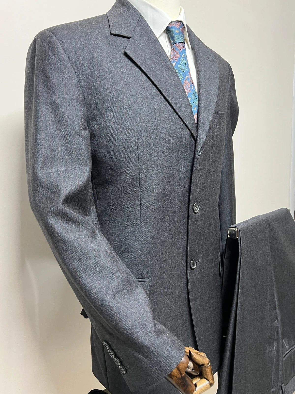 Abito Uomo Leonardo Men's Wear Super 120's grigio Antracite Taglia 54 (MA99)