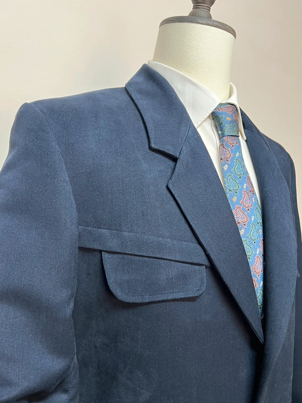 Abito Uomo Movie star Made in Italy Blu Navy Stile Safari Elegante (MA151)