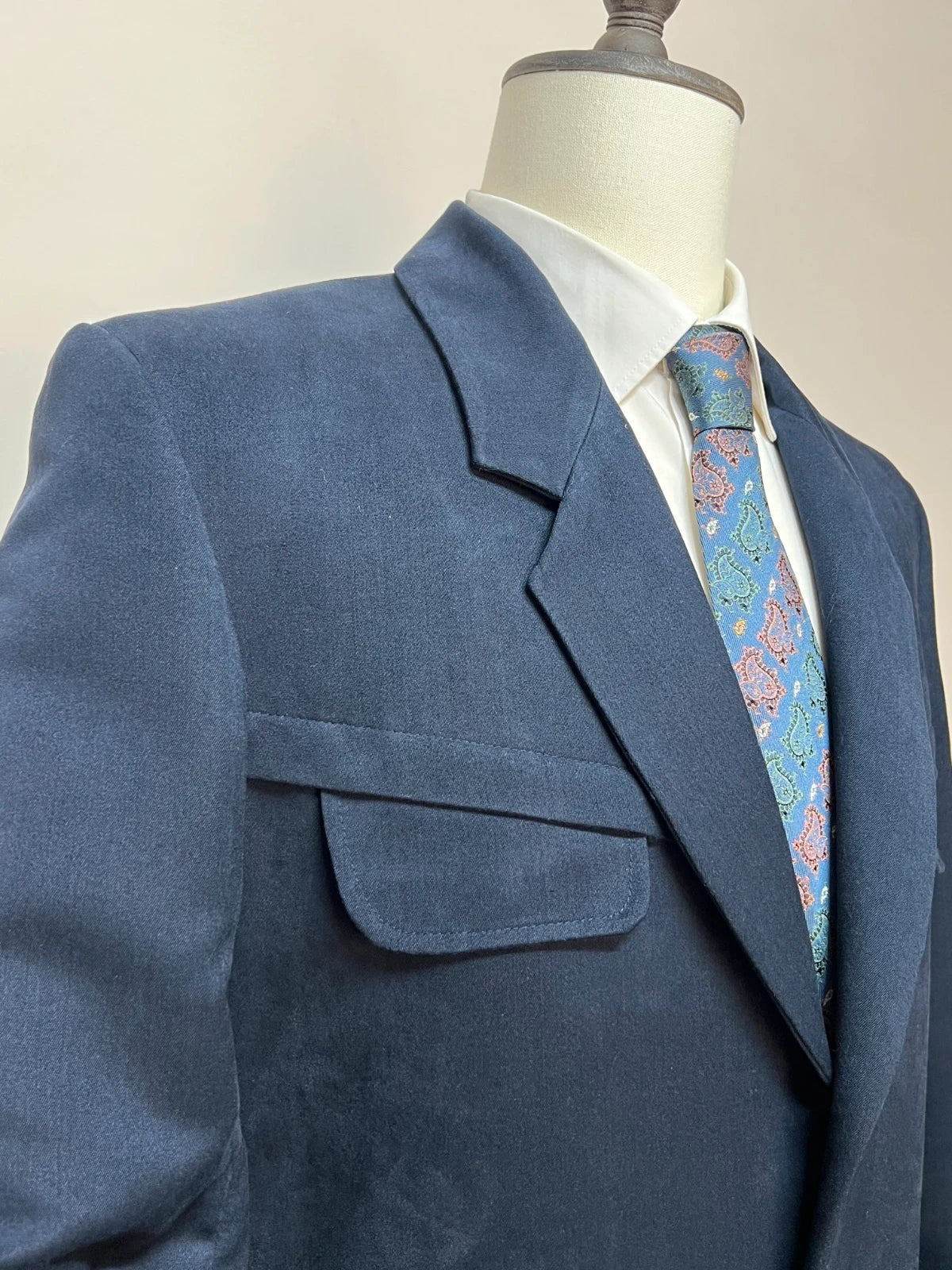 Abito Uomo Movie star Made in Italy Blu Navy Stile Safari Elegante (MA151)