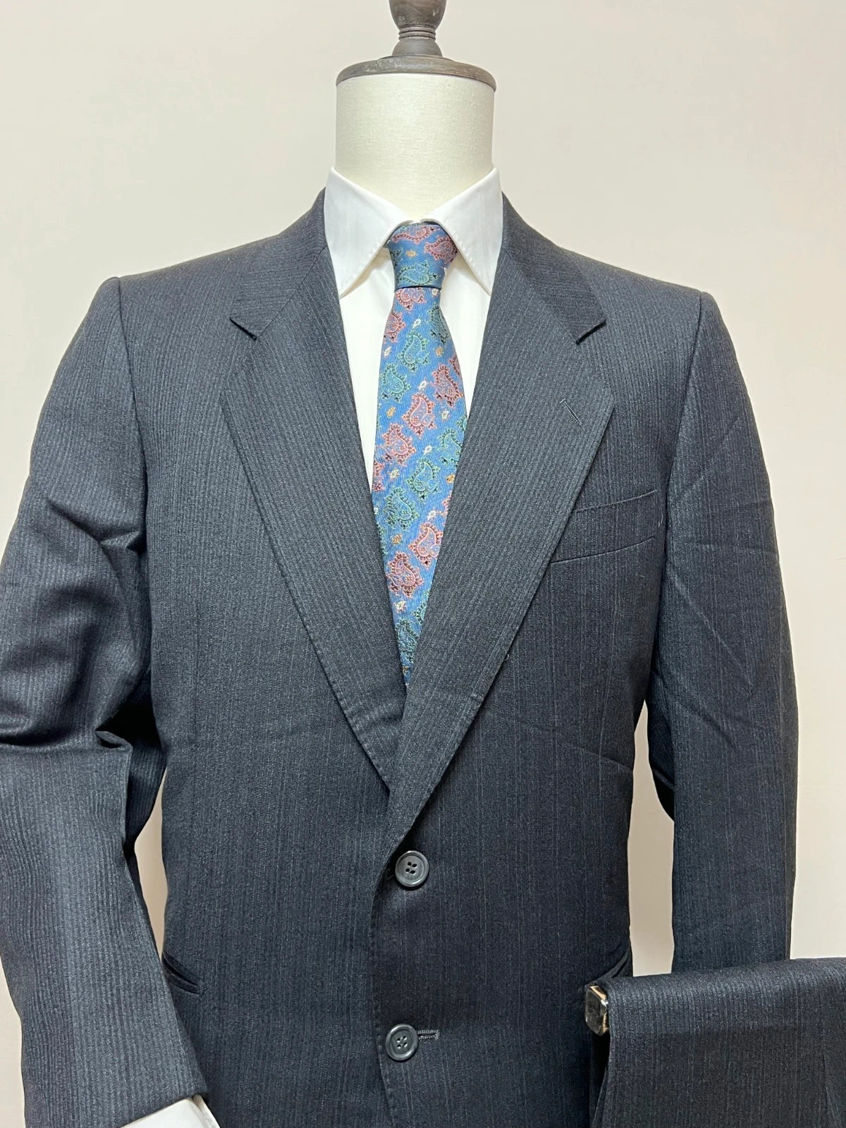 Abito Uomo Kentish Gessato Grigio Antracite Made in italy (MA153)