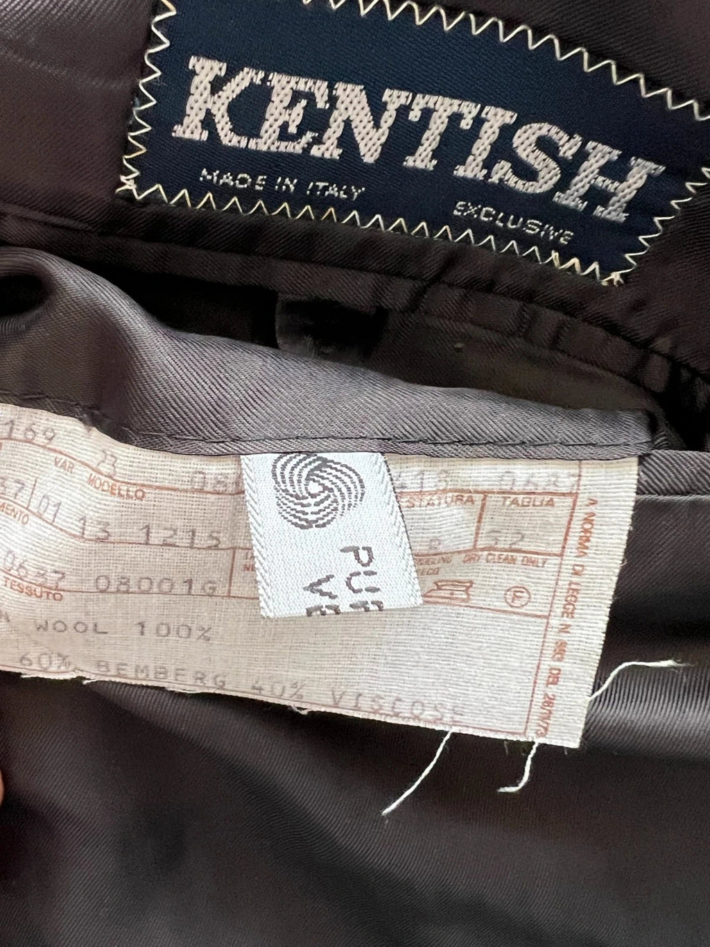 Abito Uomo Kentish Gessato Grigio Antracite Made in italy (MA153)