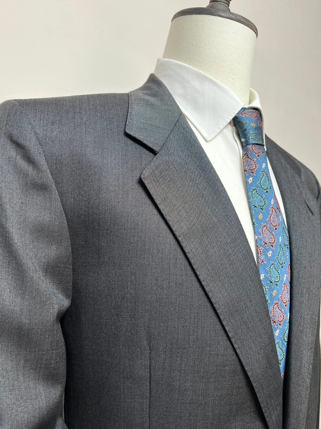 Abito Uomo Crespi Grigio Scuro lana e Seta Made in Italy (MA154)