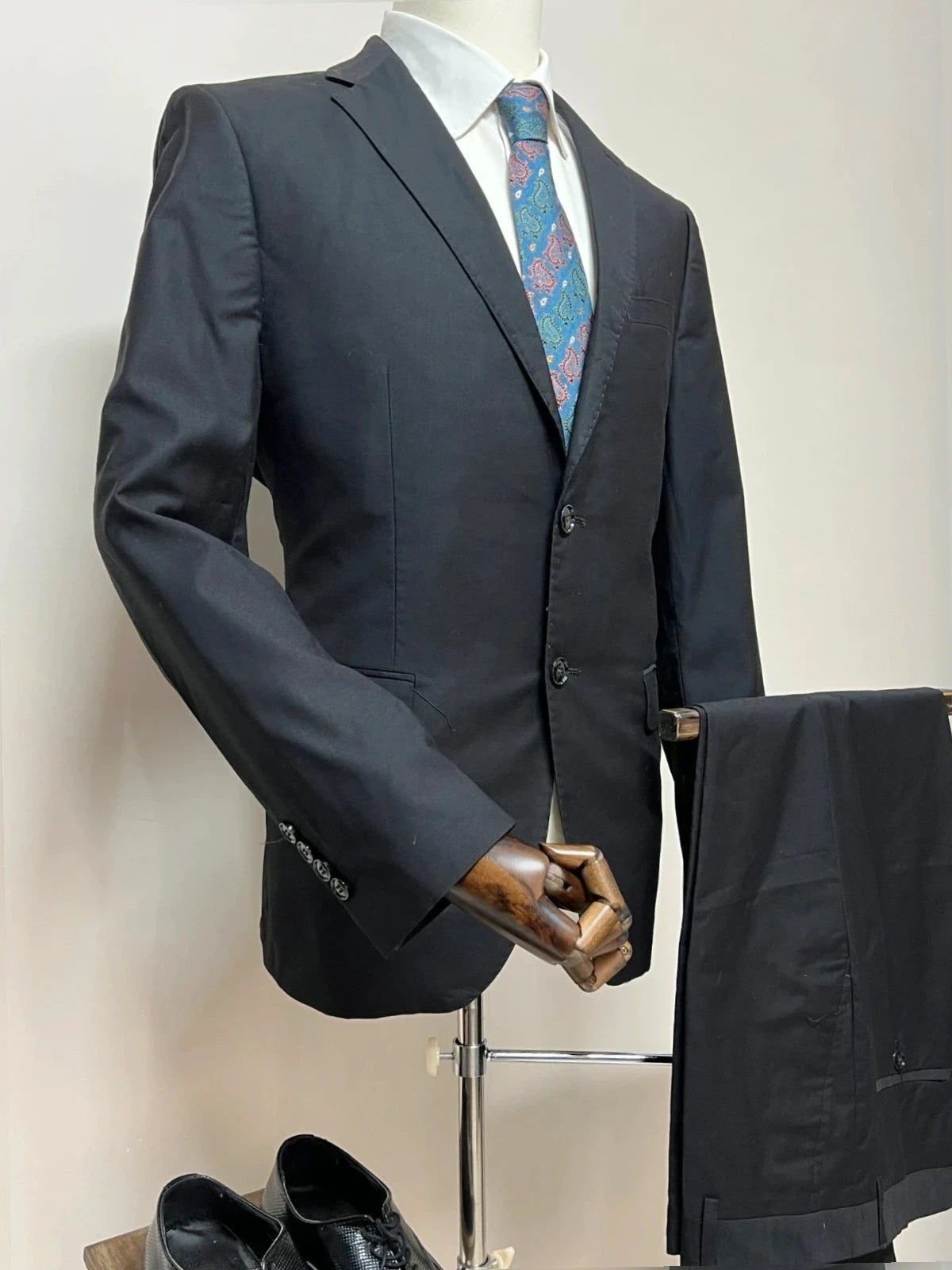 Abito Uomo Nero Elegante Slim Fit Orso store - Taglia 52 (MA159)