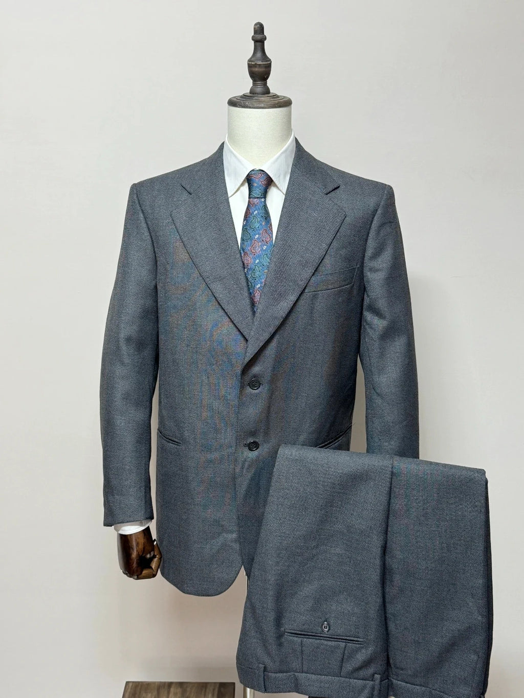Abito Uomo Uomo Lebole Grigio Elegante Made in Italy Completo Giacca Pantalone Tg 54 (MA169)