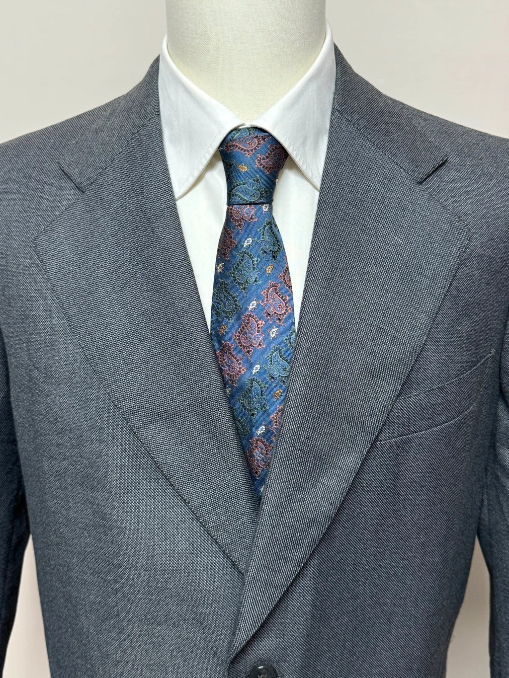 Abito Uomo Uomo Lebole Grigio Elegante Made in Italy Completo Giacca Pantalone Tg 54 (MA169)