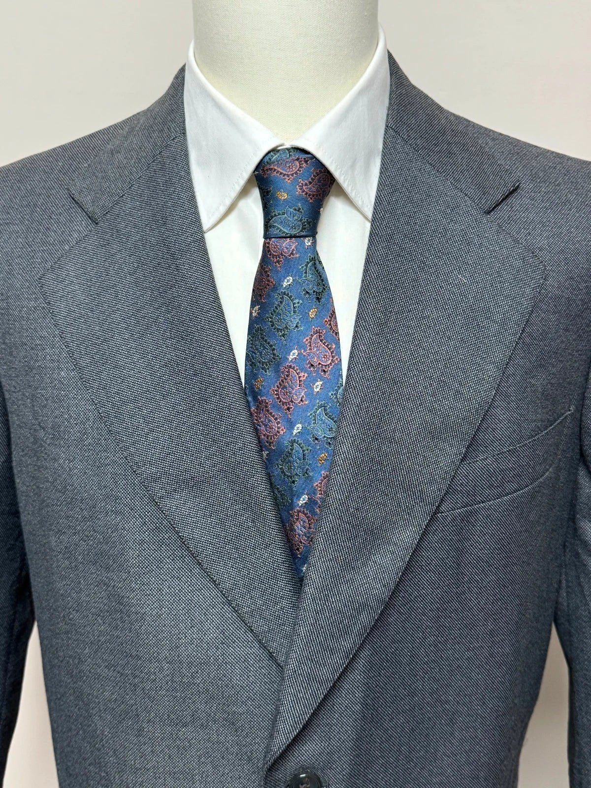 Abito Uomo Uomo Lebole Grigio Elegante Made in Italy Completo Giacca Pantalone Tg 54 (MA169)