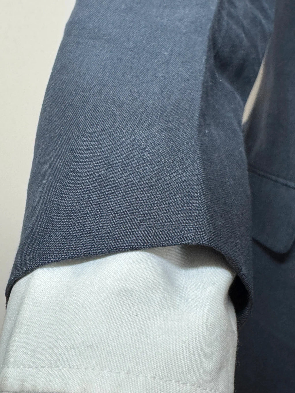 Abito Uomo Ghilino Santo Marchese Blu Lino Elegante Made in Italy Tg 44 (MA172)