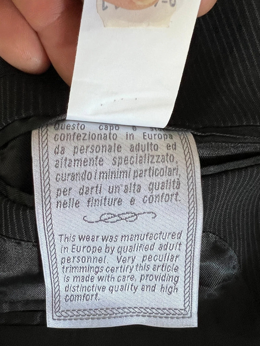 Abito Uomo Della Valentina Sartoriale Grigio Gessato Lana Lycra Tg 44 Elegante (MA182)