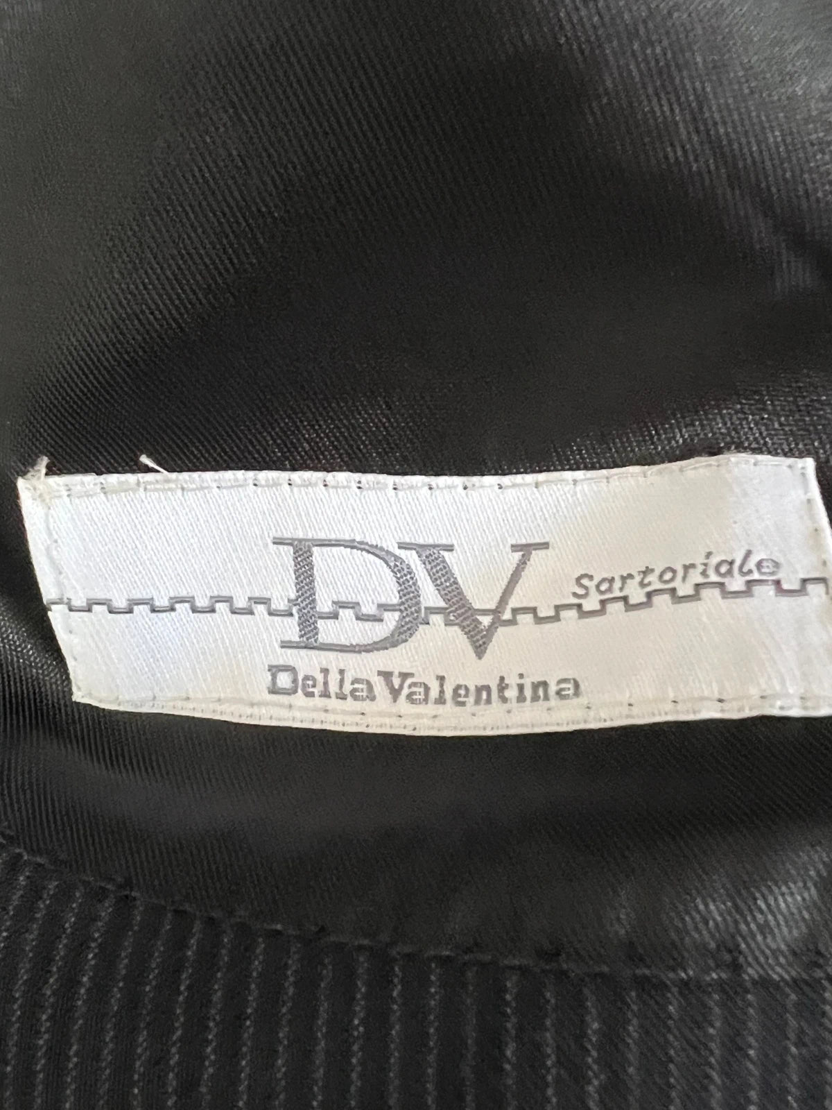 Abito Uomo Della Valentina Sartoriale Grigio Gessato Lana Lycra Tg 44 Elegante (MA182)