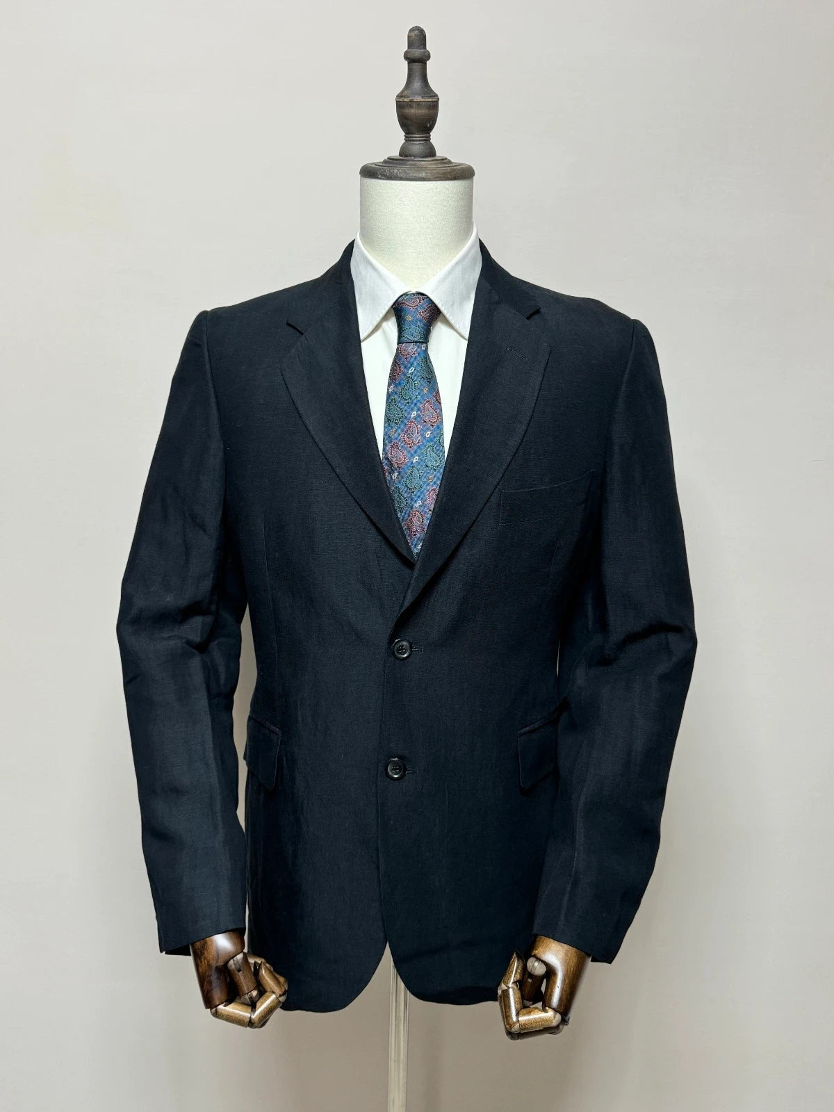 Giacca Uomo Blu Scuro Elegante 2 Bottoni Made in Italy Taglia 52 (MG7)