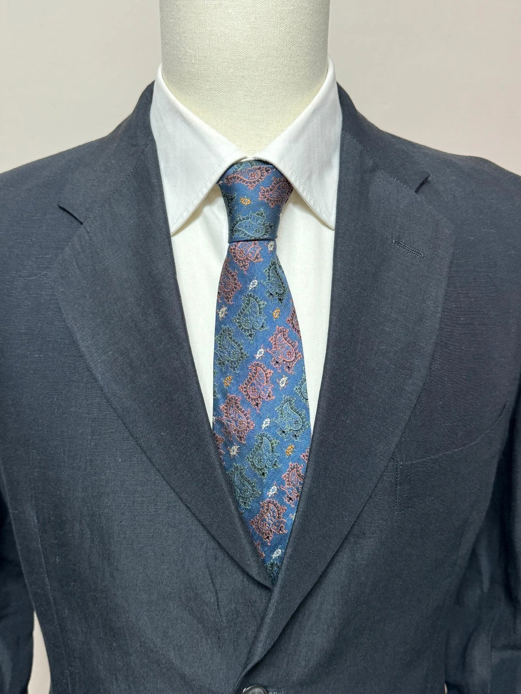 Giacca Uomo Blu Scuro Elegante 2 Bottoni Made in Italy Taglia 52 (MG7)