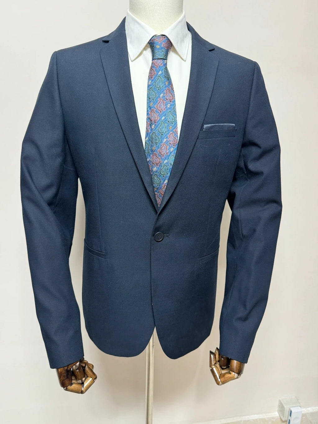 Giacca Uomo Blu Elegante 1 Bottone Slim Taglia 54 Business (MG8)