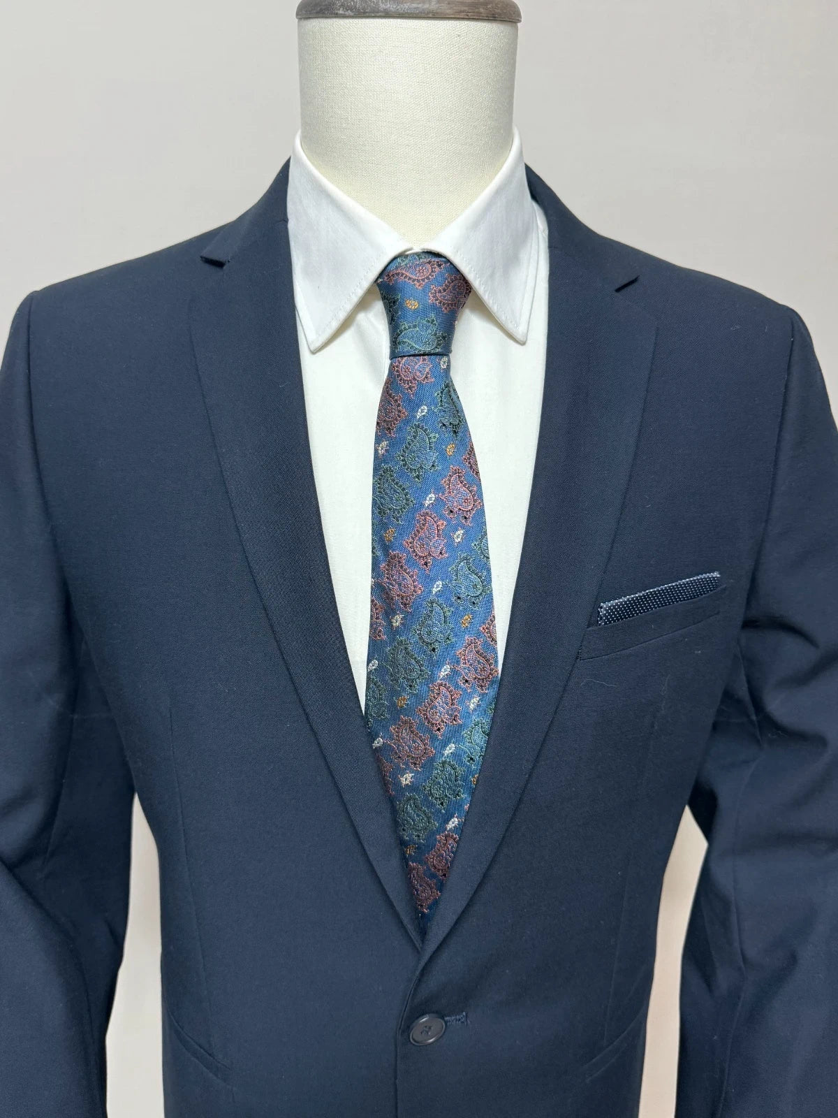 Giacca Uomo Blu Elegante 1 Bottone Slim Taglia 54 Business (MG8)