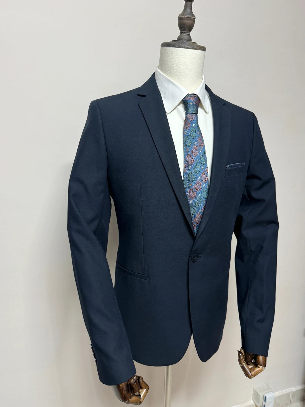 Giacca Uomo Blu Elegante 1 Bottone Slim Taglia 54 Business (MG8)