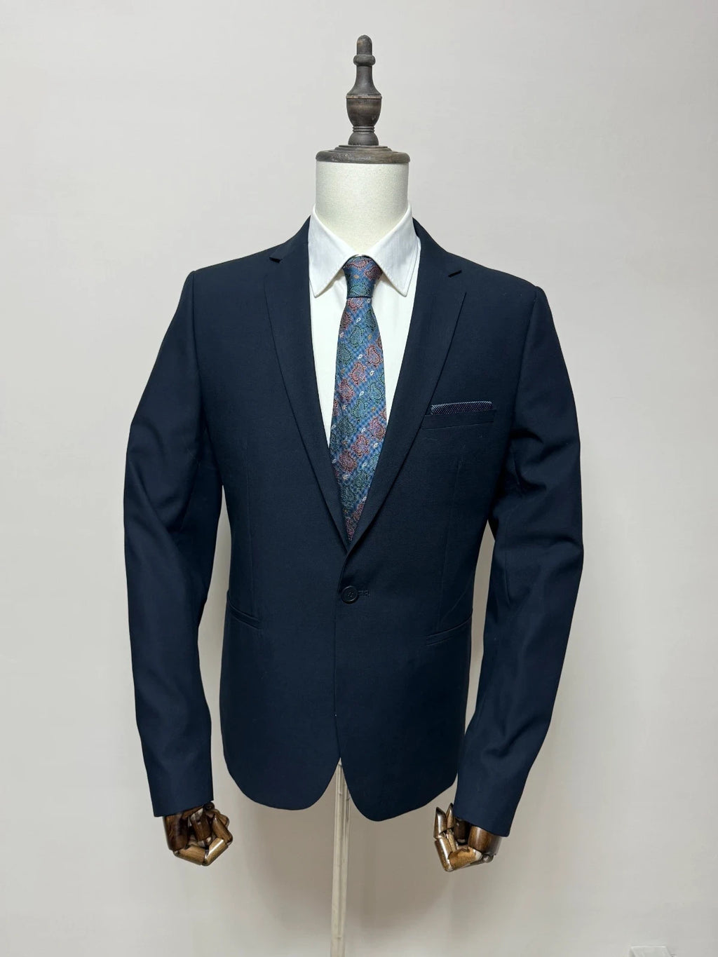 Giacca Uomo Blu Elegante 1 Bottone Slim Taglia 54 Business (MG8)