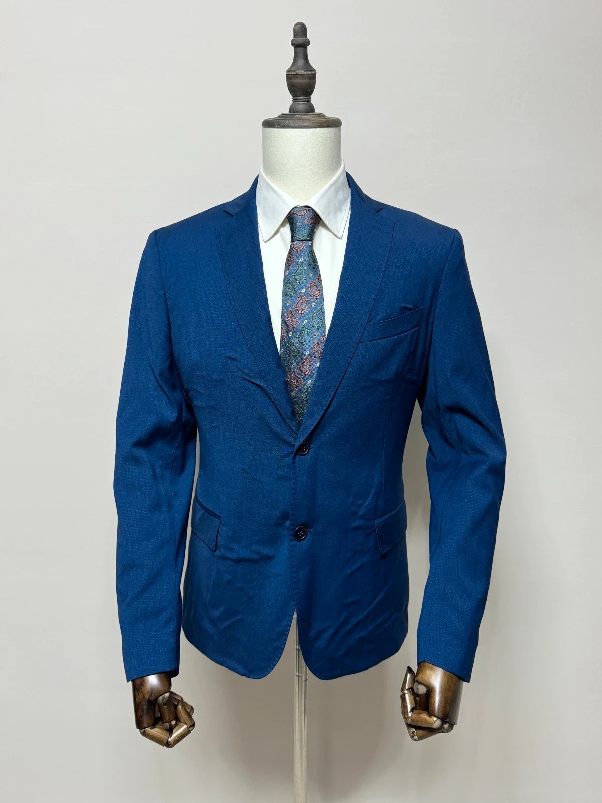 Giacca Uomo Blu Made in Italy Elegante 2 Bottoni Taglia 50 (MG9)