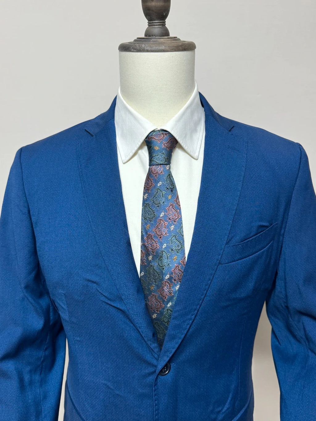 Giacca Uomo Blu Made in Italy Elegante 2 Bottoni Taglia 50 (MG9)