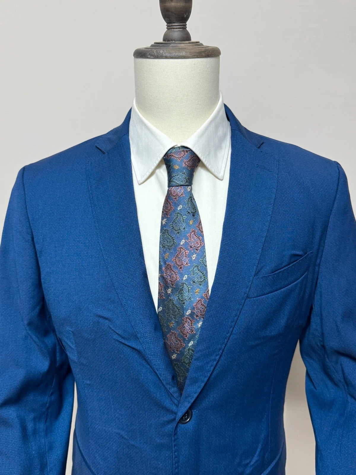 Giacca Uomo Blu Made in Italy Elegante 2 Bottoni Taglia 50 (MG9)