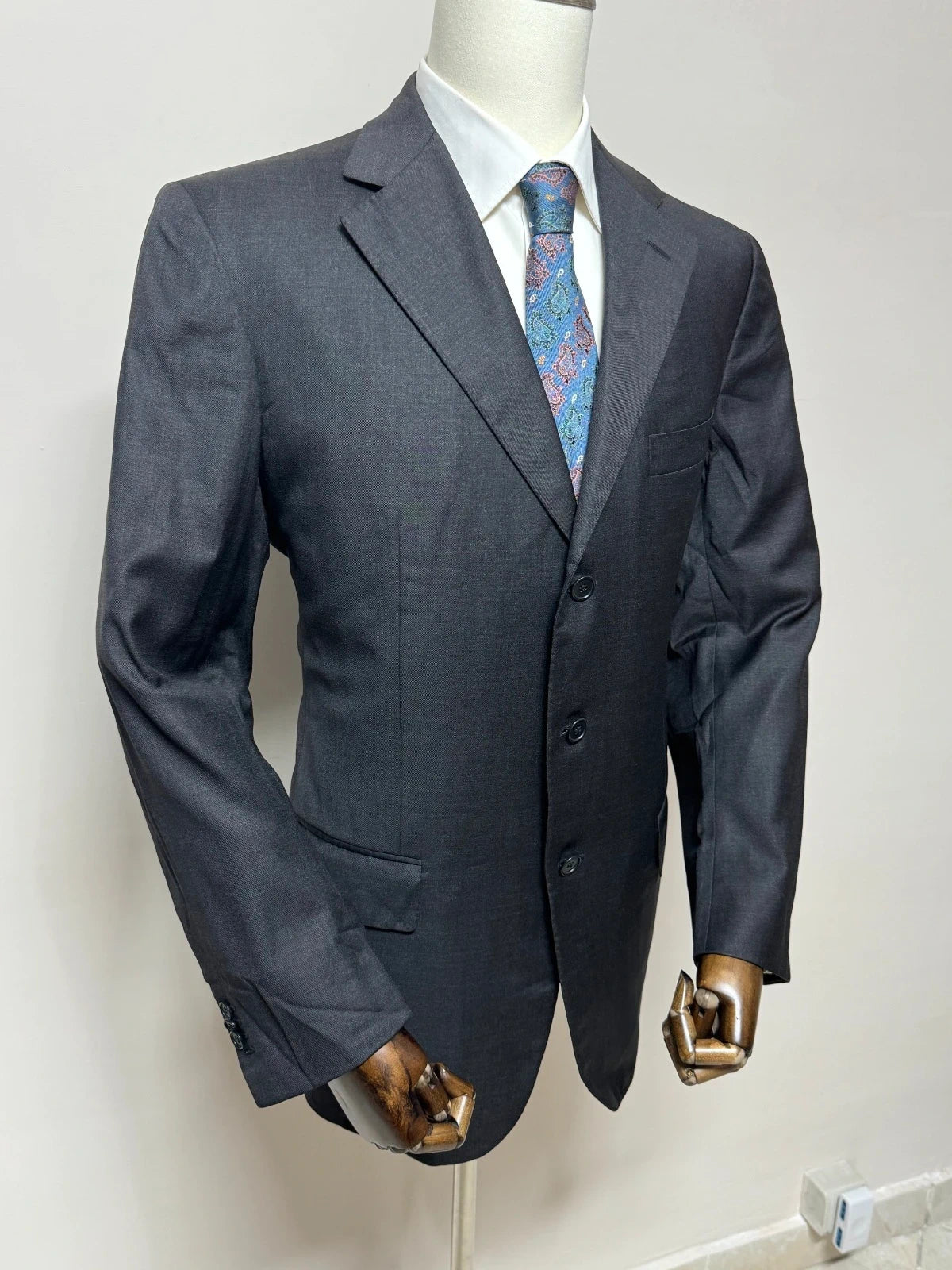 Giacca Uomo Grigio Made in Italy Super 160's Lana Taglia 52 (MG10)