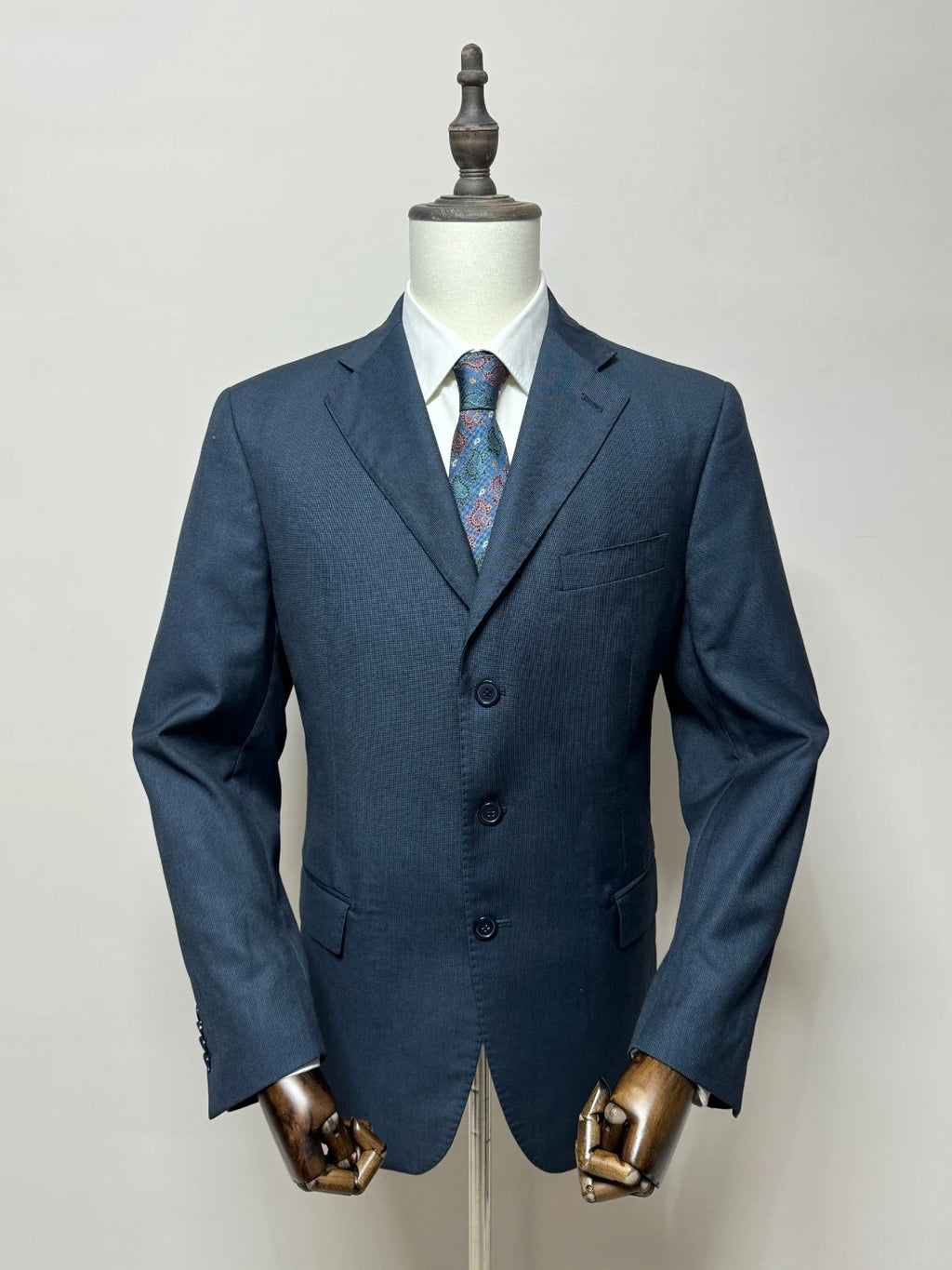 Giacca Uomo Blu Made in Italy 100% Lana Taglia 52 Elegante (MG11)