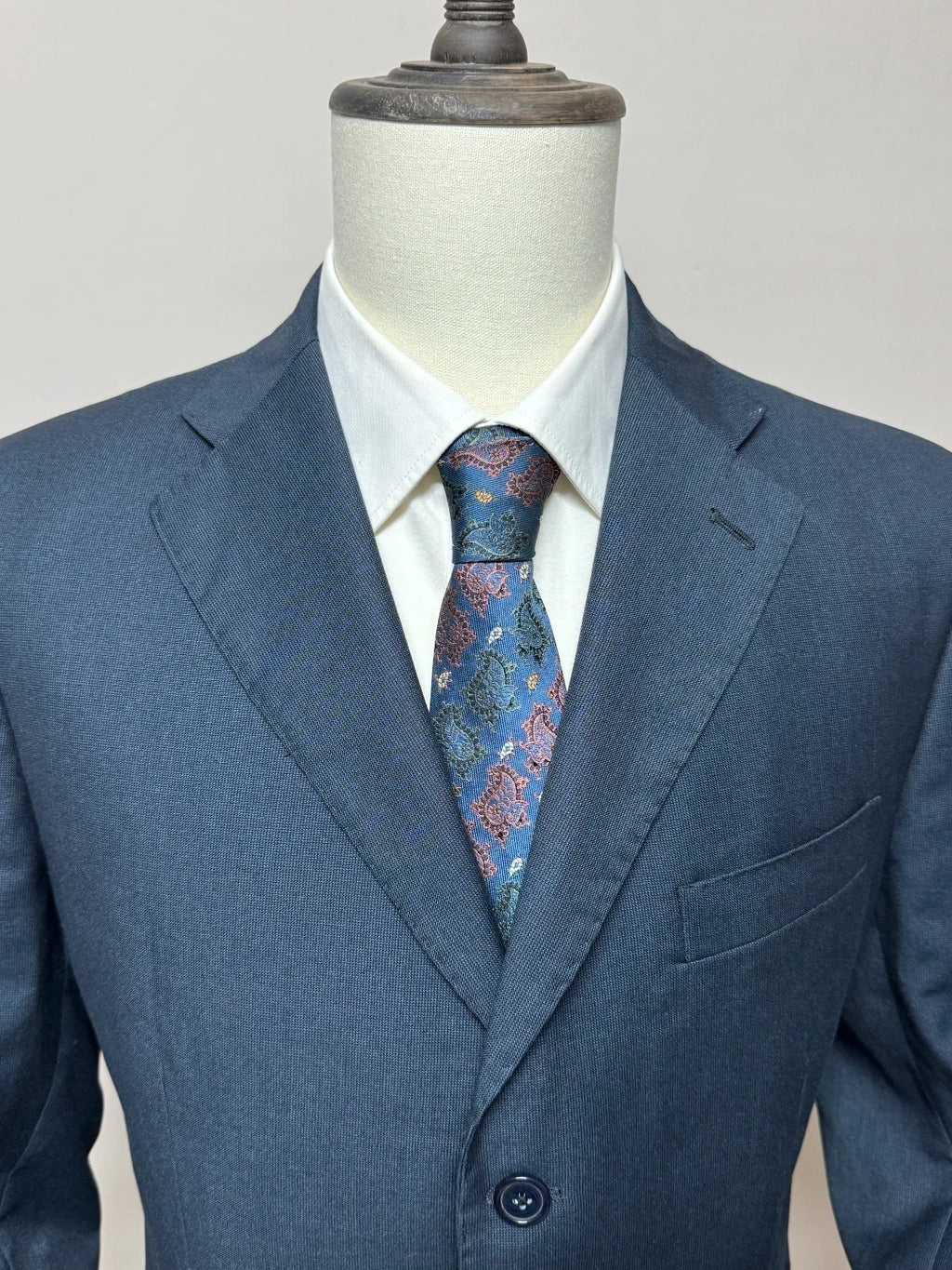 Giacca Uomo Blu Made in Italy 100% Lana Taglia 52 Elegante (MG11)