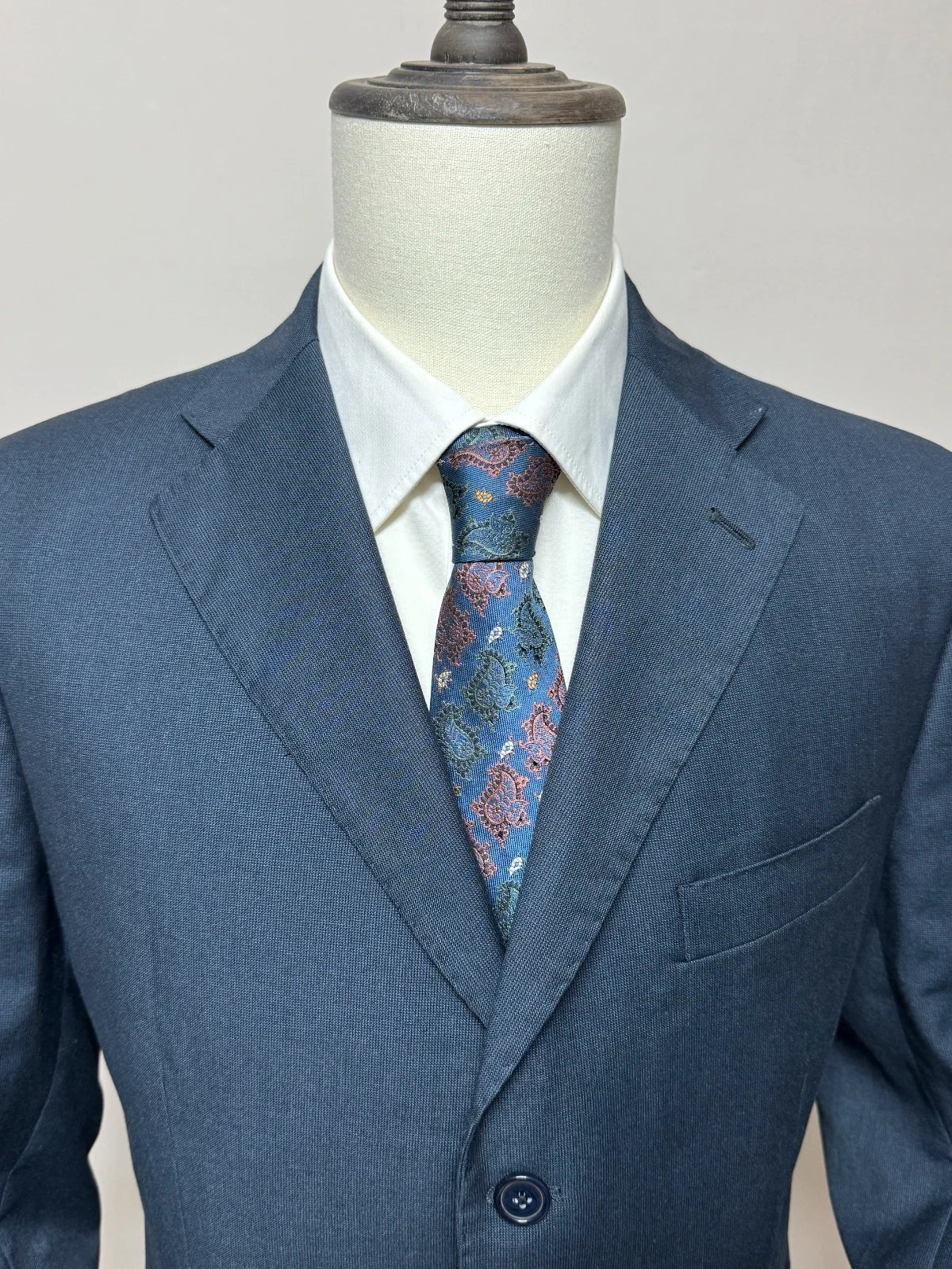 Giacca Uomo Blu Made in Italy 100% Lana Taglia 52 Elegante (MG11)