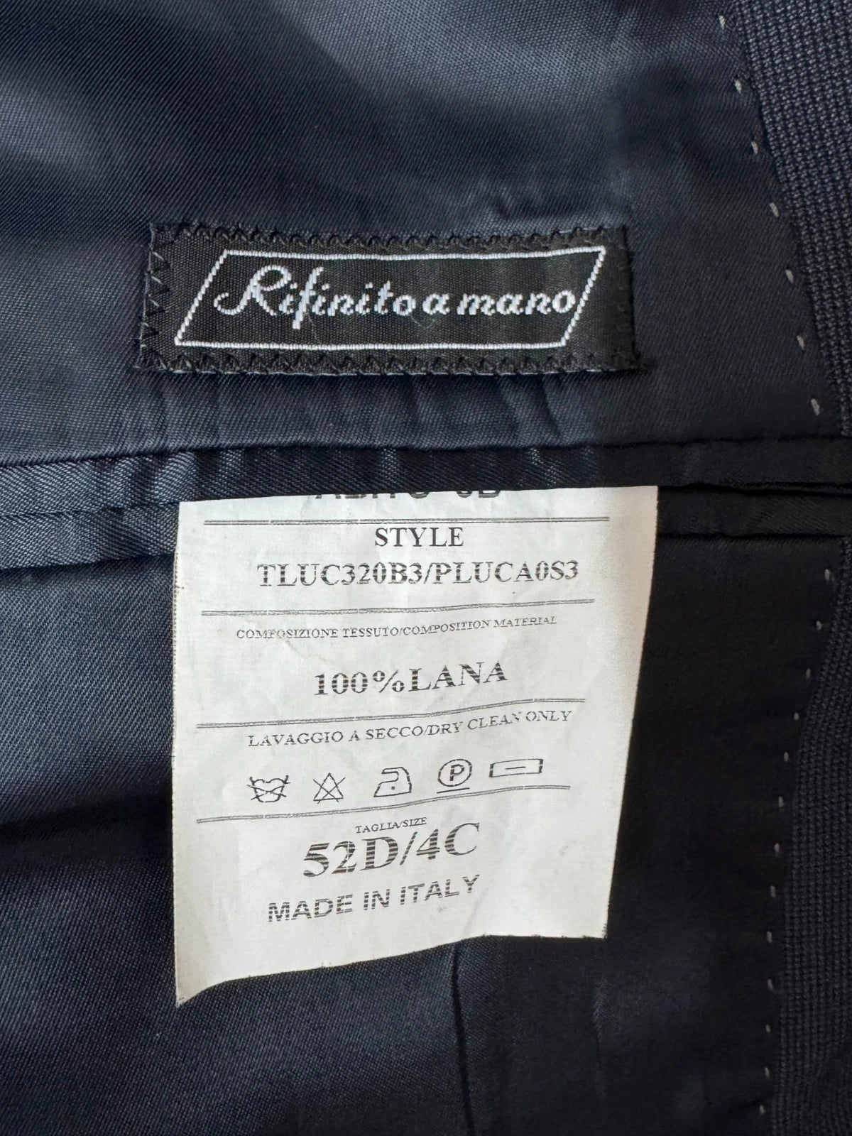 Giacca Uomo Blu Made in Italy 100% Lana Taglia 52 Elegante (MG11)