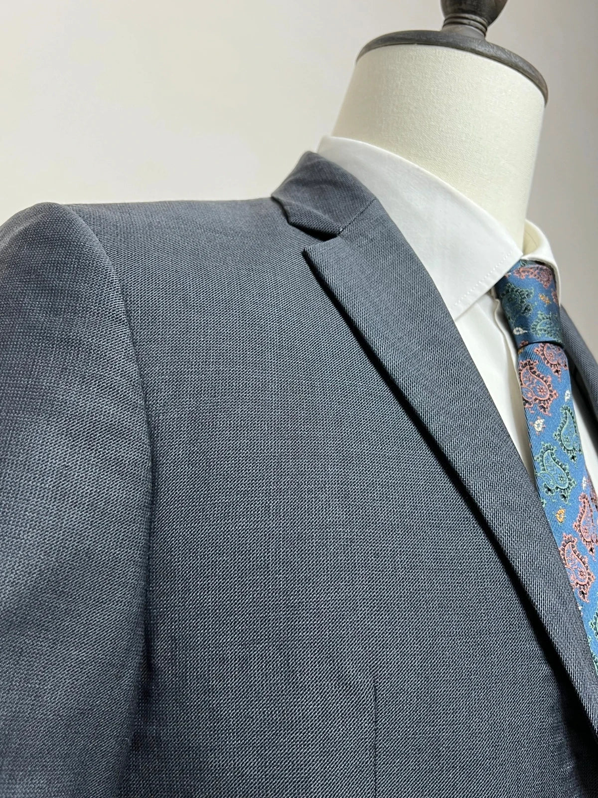 Giacca Uomo Elegante Grigio Lana Vergine Taglia 54 Made in Italy (MG14)