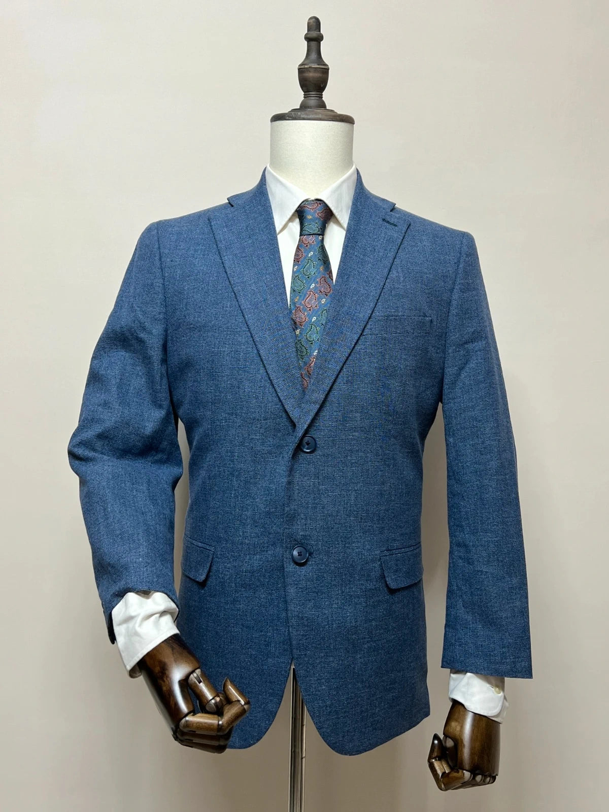 Giacca Conbipel Uomo Blu Cotone Lino Elegante Taglia 52 (MG16)