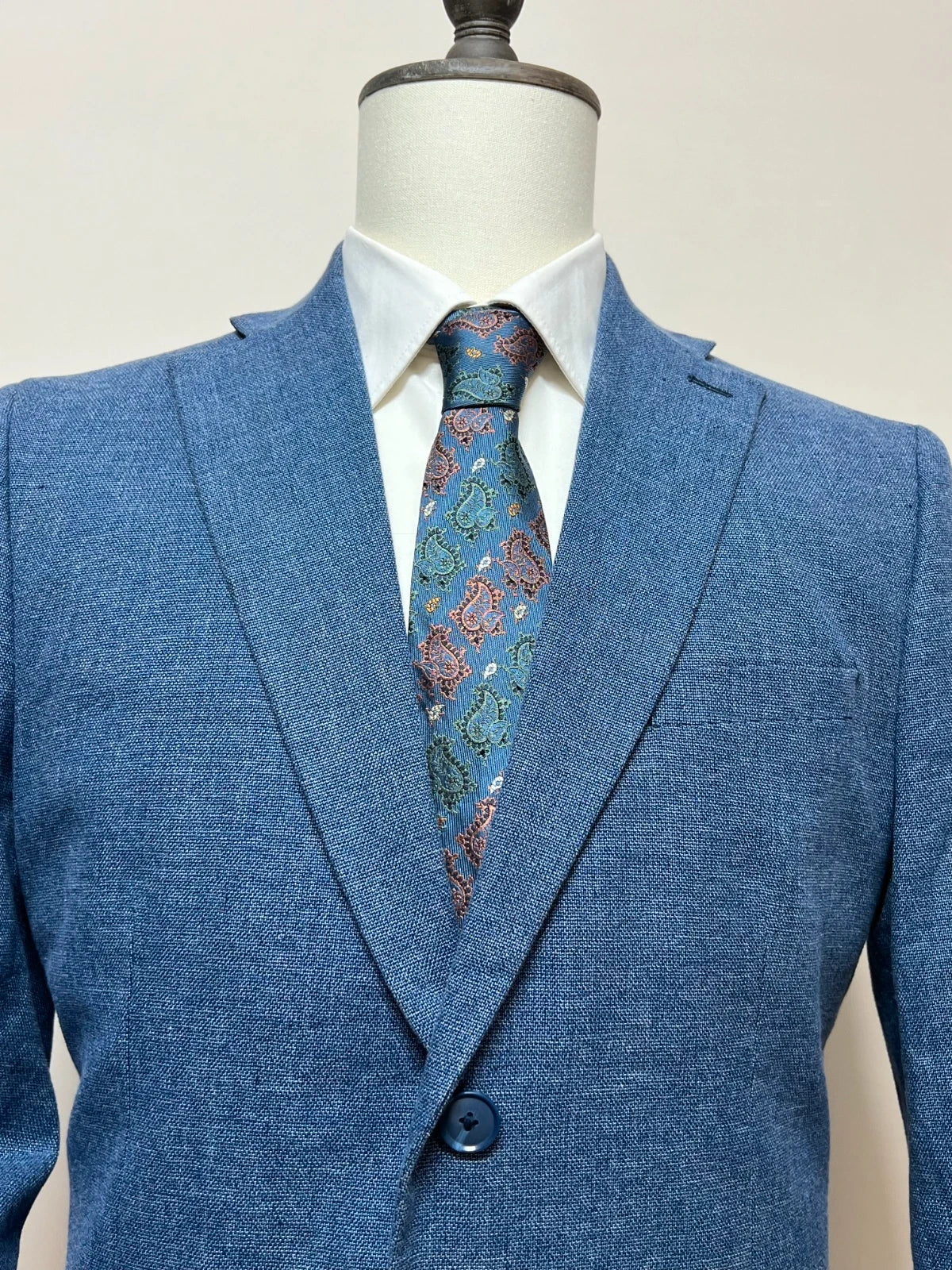 Giacca Conbipel Uomo Blu Cotone Lino Elegante Taglia 52 (MG16)