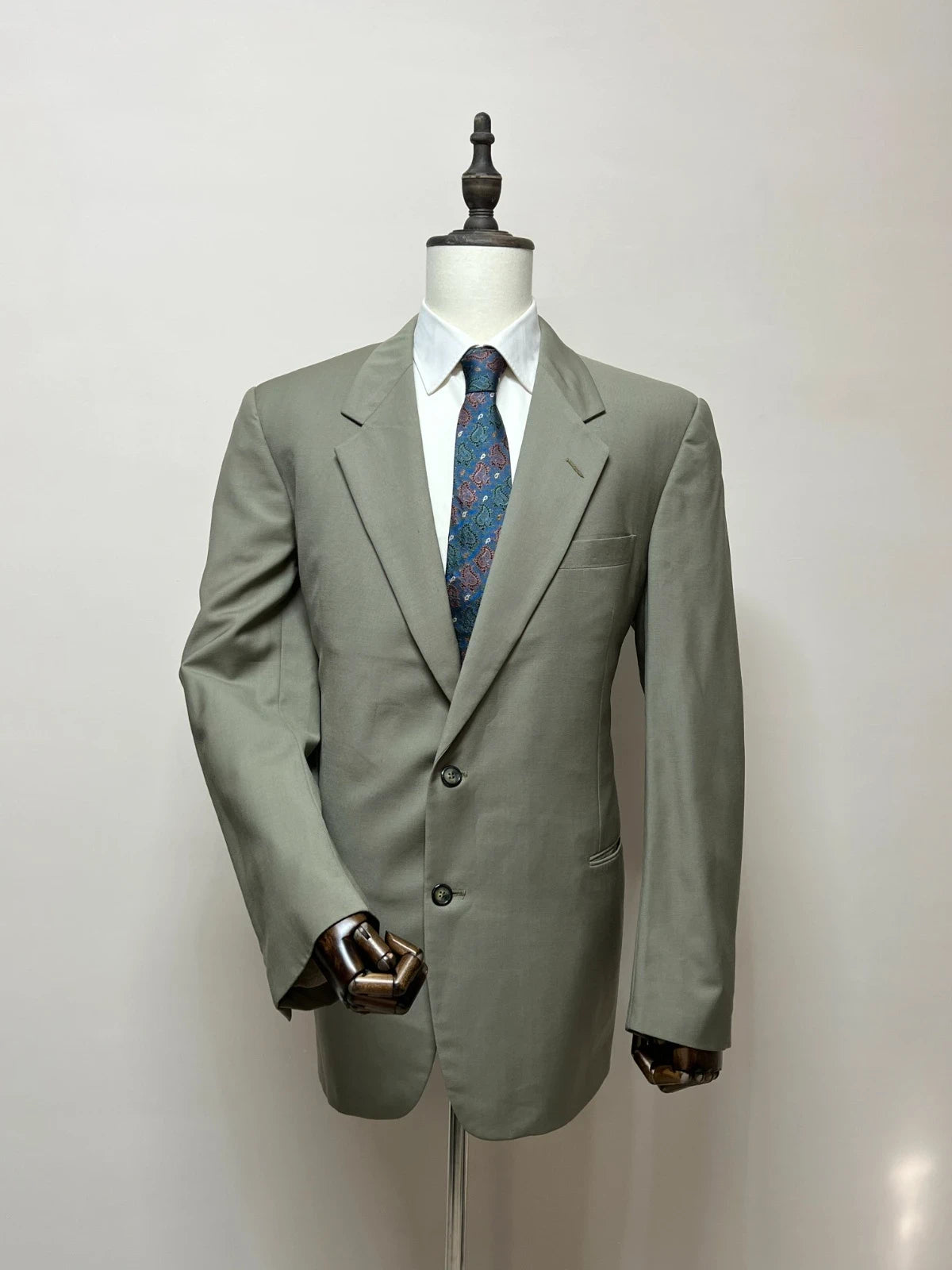 Giacca Borghi Milano Uomo Beige Elegante Lana Vergine Taglia 48 (MG17)