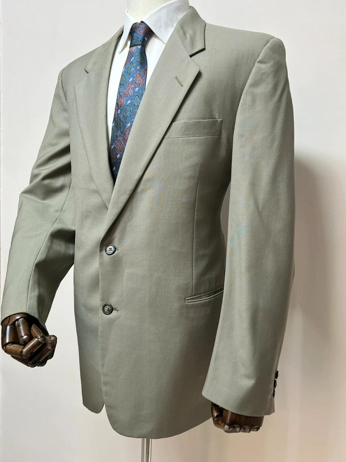Giacca Borghi Milano Uomo Beige Elegante Lana Vergine Taglia 48 (MG17)