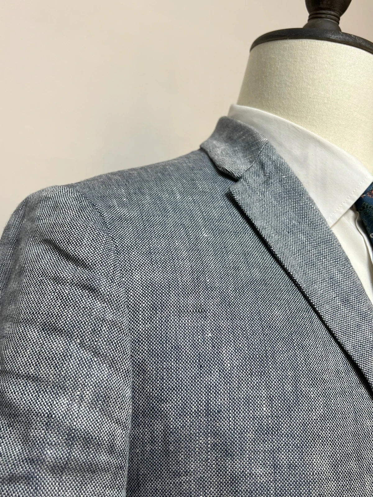 Giacca Zara Man Uomo Lino Grigio Chiaro Elegante Taglia 50 (MG19)