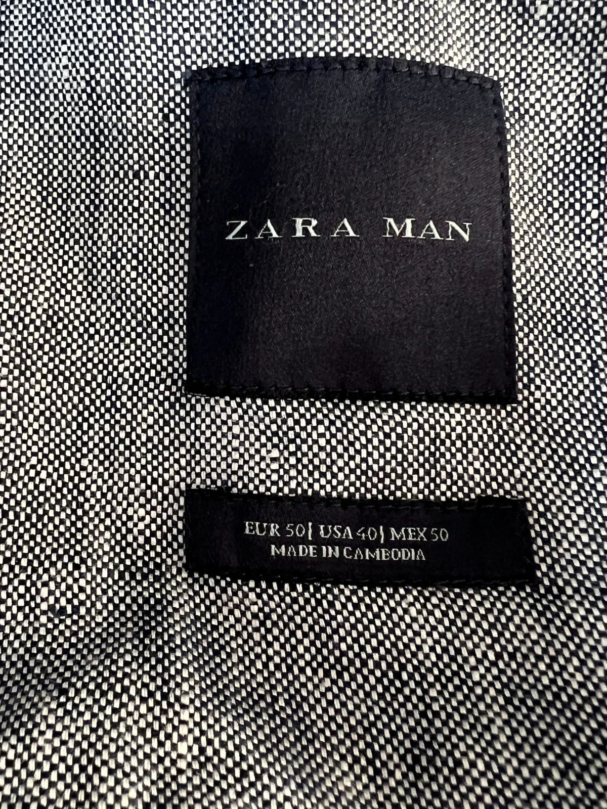 Giacca Zara Man Uomo Lino Grigio Chiaro Elegante Taglia 50 (MG19)