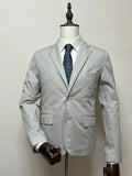 Giacca Uomo grigio Chiaro Cotone Elasticizzato Elegante Taglia S (MG20)