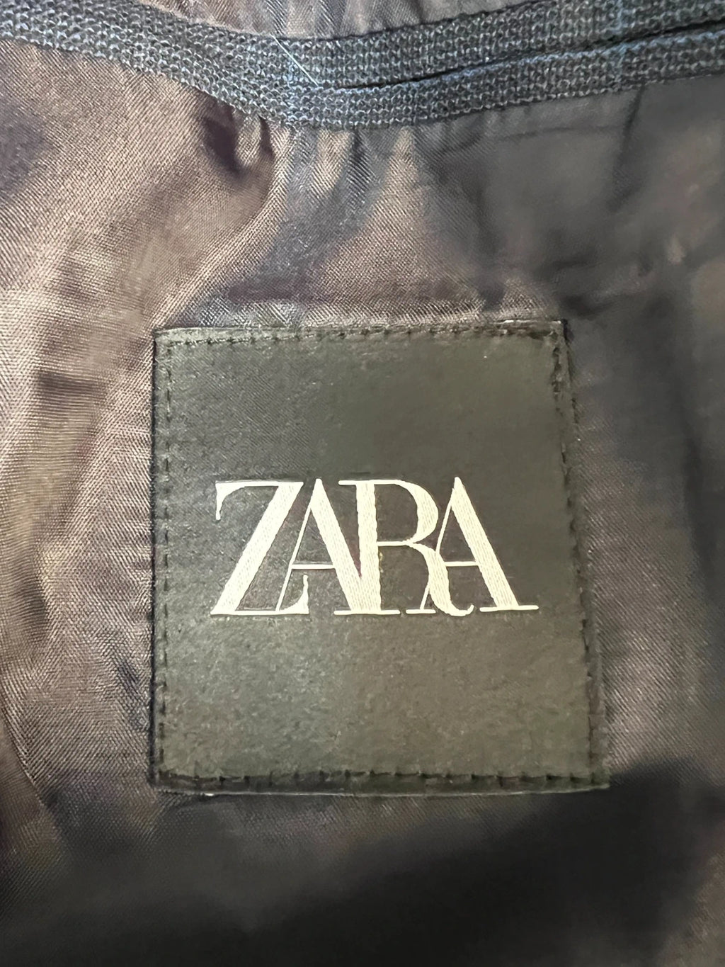 Giacca Uomo Zara Blu Navy Quadri Elegante Taglia 48 (MG21)