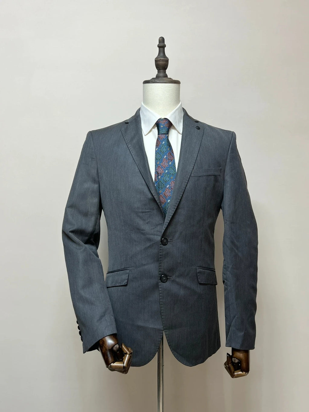 Giacca Uomo Zara Man Grigio Elegante Taglia 48 Slim Fit (MG22)